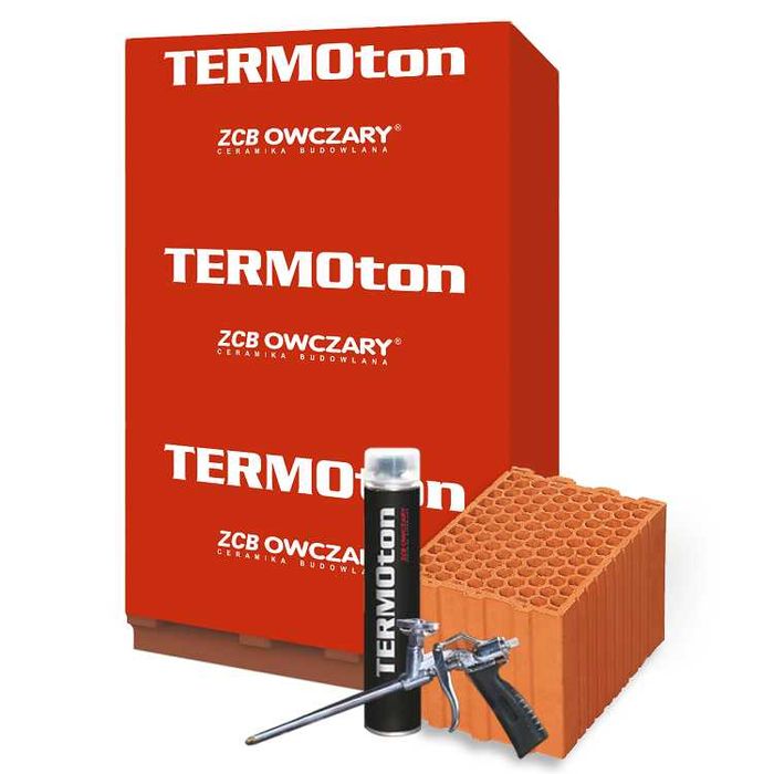 Cegła pustak Porotherm 25 P+W TermoTON Owczary +PIANKA dost. Olsztyn