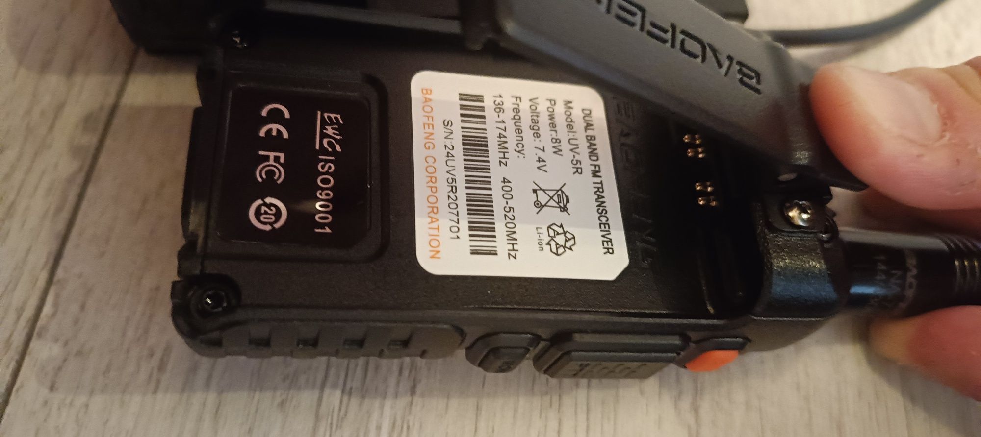 Baofeng UV-5R 8W 3800mAh krótkofalówka walkie talkie skaner radiostacj