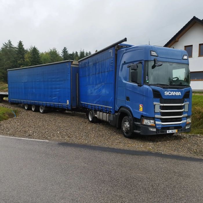 Scania S410 mega 107000 netto  plandeka firanka lohr autotransporter