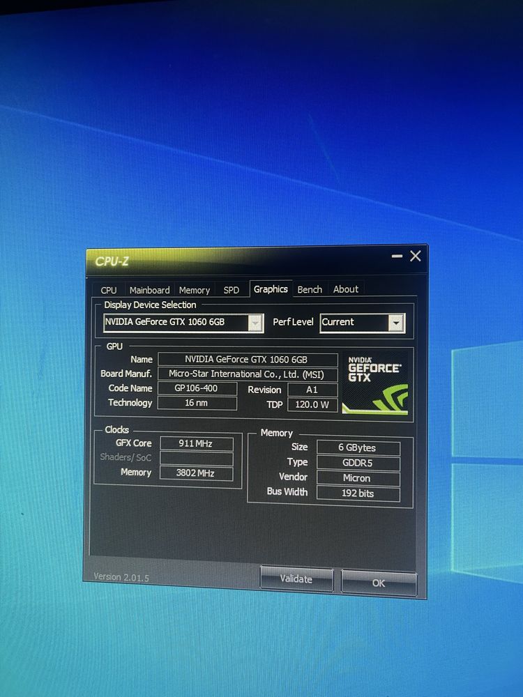 MSI GTX 1060 6gb
