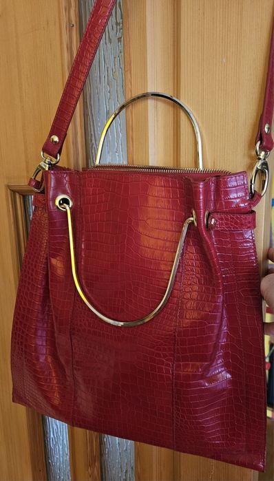 Сумка натуральна шкіра, лакова