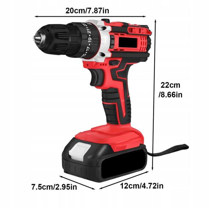 Nowy KLUCZ UDAROWY Wkrętarka Elektryczna Wiertarko-Wkrętarka (GRATIS)