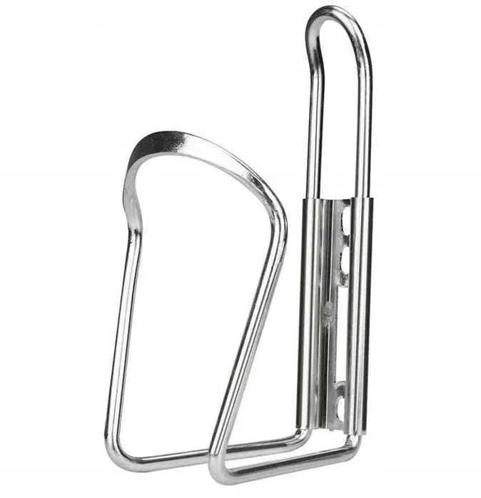 Uchwyt rowerowy  na bidon wodę butelkę aluminiowy SREBRNY