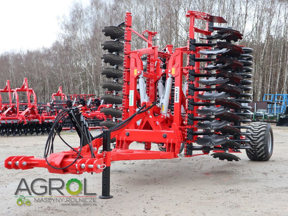 Brona talerzowa hydrauliczna 4m SHARK SHS Grano-System NOWA WERSJA 4,5