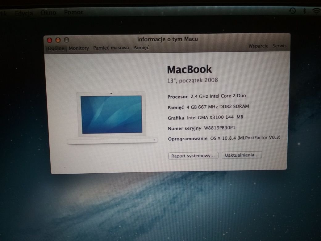 Apple MacBook White 13.3" 120GB SSD