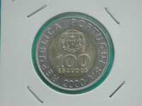 806 - República: 100 escudos 2000 bimetálica, por 0,75