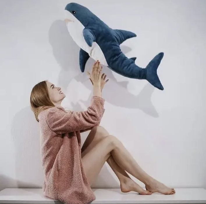 Большая Акула из Икеа 140 см игрушка обнимашка shark ikea опт