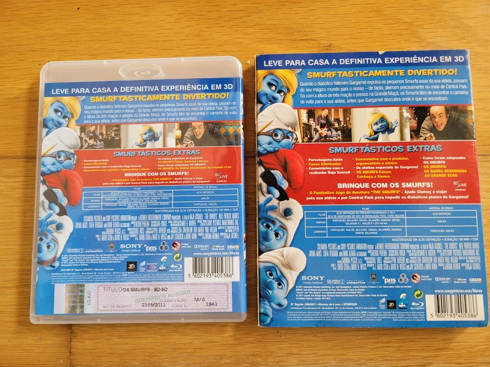 Filme animação Smurfs Blue-ray
