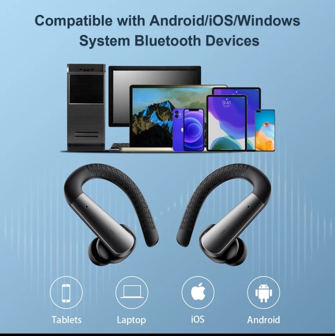 Блютуз наушники X13 с влагозащитой IPX6 кейс для зарядки и хранения