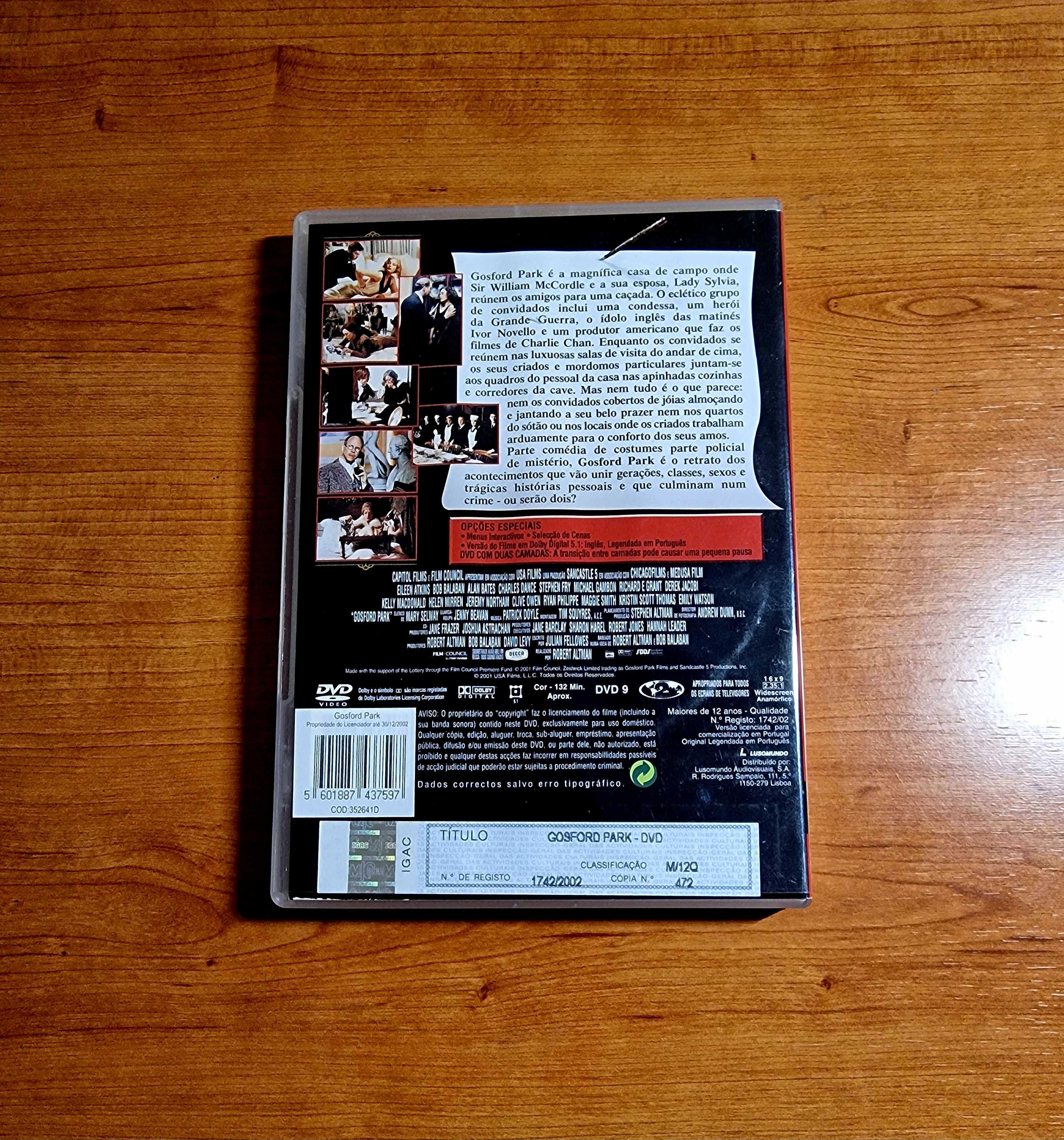 GOSFORD PARK (Robert Altman) Helen Mirren/Stephen Fry /7 nomeações Osc
