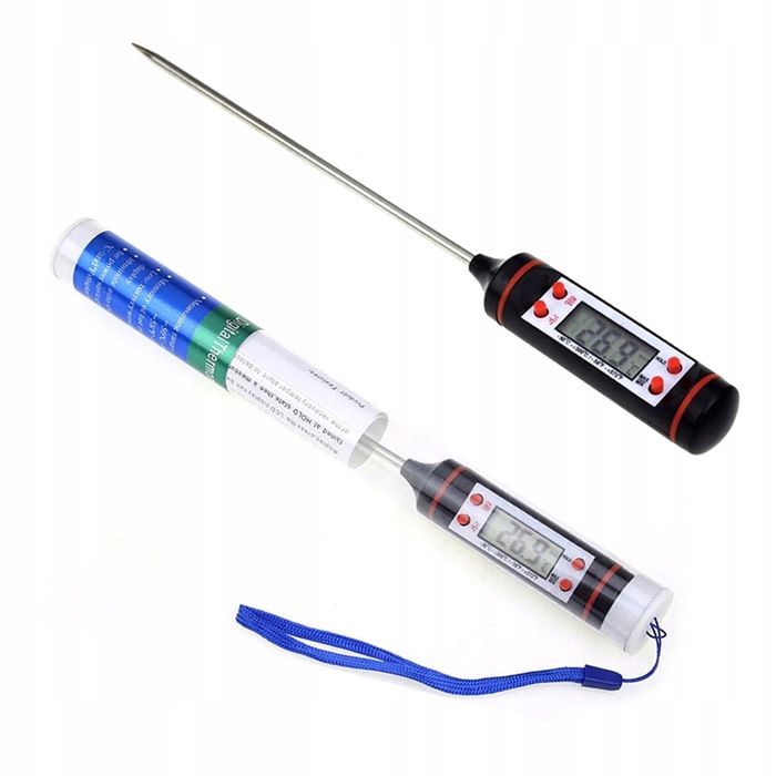 Termometr kuchenny szpilkowy wina grilla mięs cieczy ciast oleju sonda
