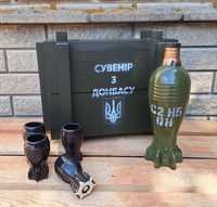 Сувенир С Донбасса набор для спиртного – подарок для военных мужчин