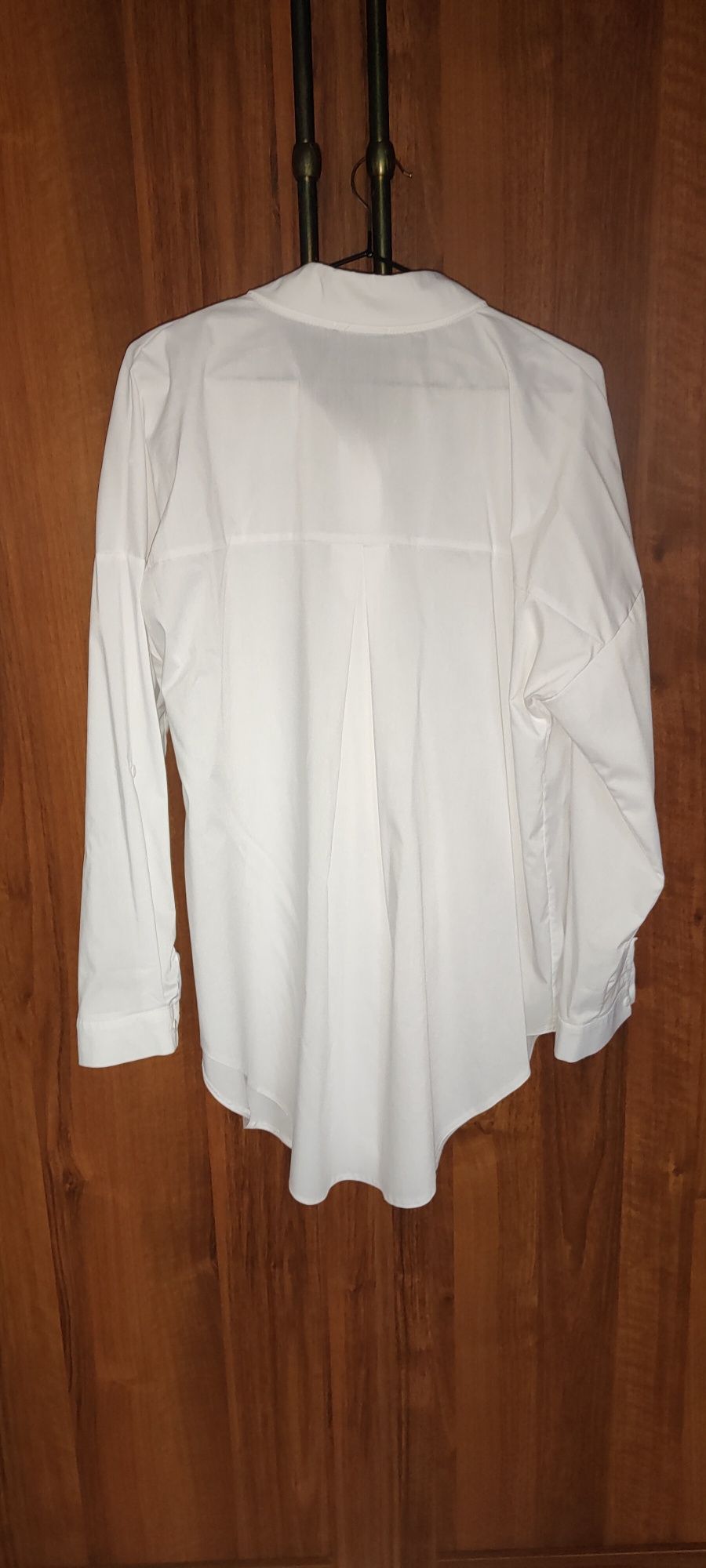 Biała  bluzka koszulowa oversaizowa koszula l/xl