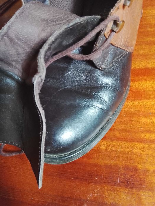 Botas em couro senhora