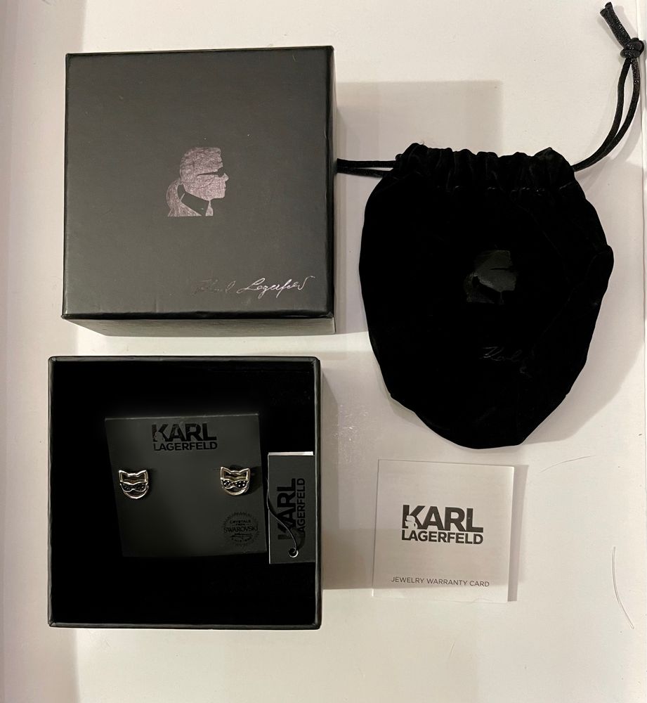 Серьги  KARL LAGERFELD PARIS Choupette in Sunglasses Stud Earrings.