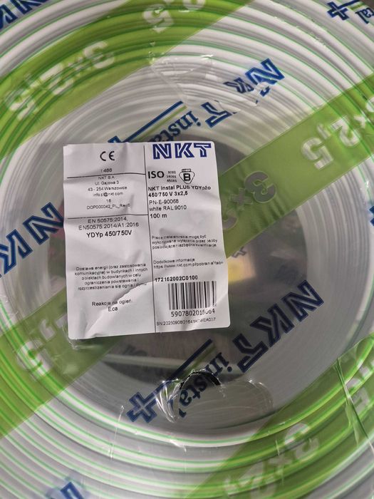 Przewód Ydyp 3x2,5 100mb nkt