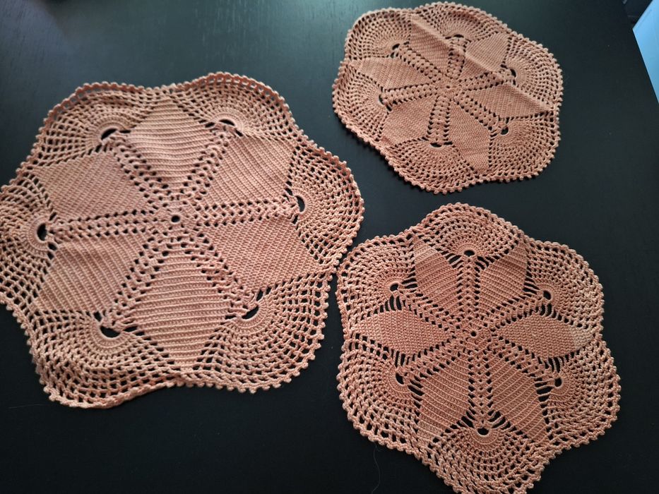 Conjunto de naperos de renda