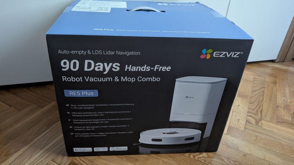 Robot sprzątający ze stacją Ezviz RE5 Plus 45W Okazja