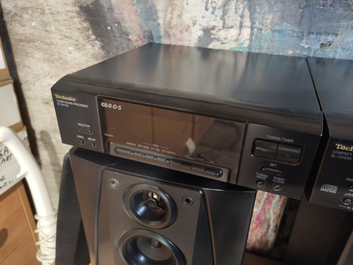 Wieża Audio Technics 730 Kolumny CD Tuner