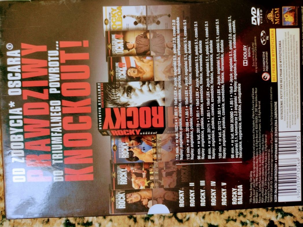 Kolekcja saga Rocky Balboa lektor pl stan idealny