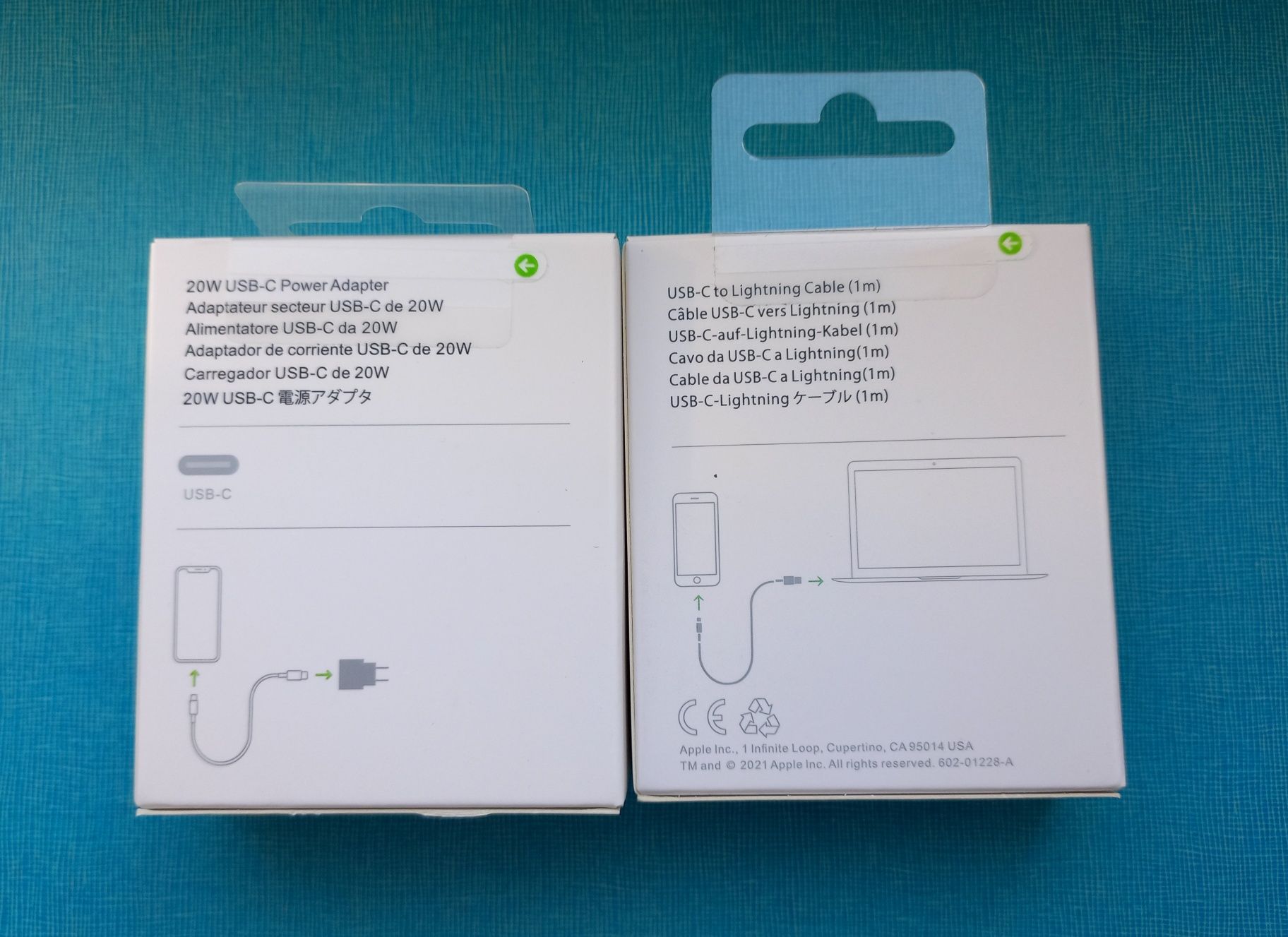 Ładowarka do iPhone 20W Power Adapter + Kabel USB-C to Lightning (1m)