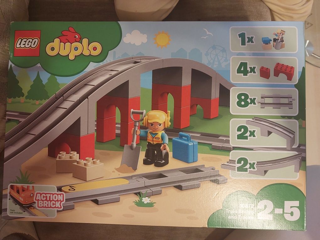 LEGO Duplo 10872 Tory kolejowe i wiadukt nowe