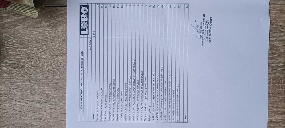 Kawasaki Kxf 250 16r Udokumenowany Remont, Dużo Akcesori