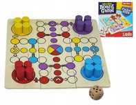 Mała Gra Planszowa Kieszonkowa Toi-Toys Drewniana Chińczyk puzzle