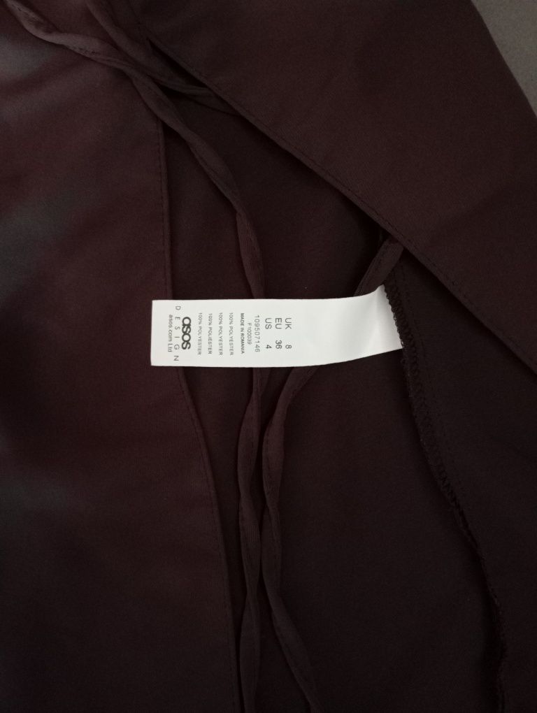Brązowa spódnica midi ASOS design 36