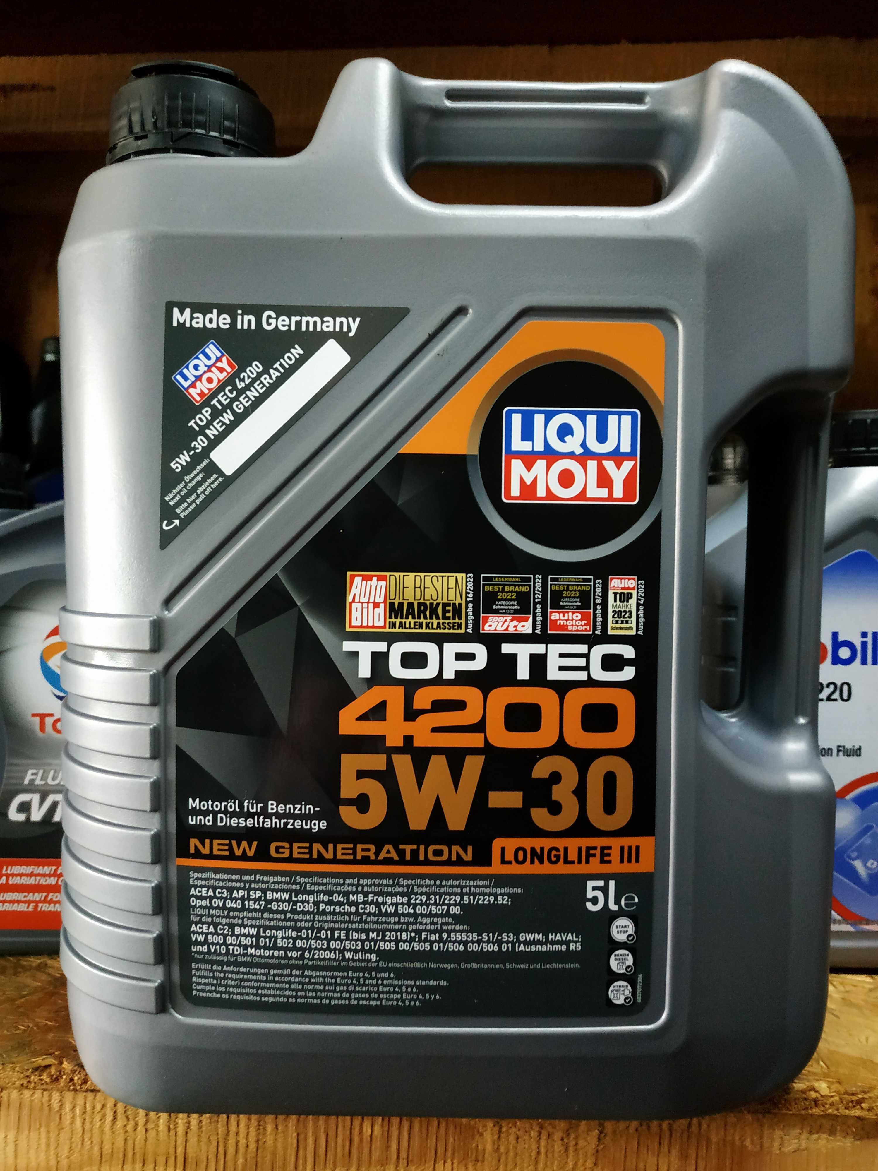 Liqui Moly Top Tec 4200 5W30 (VW 504.00/507.00). Моторное масло.