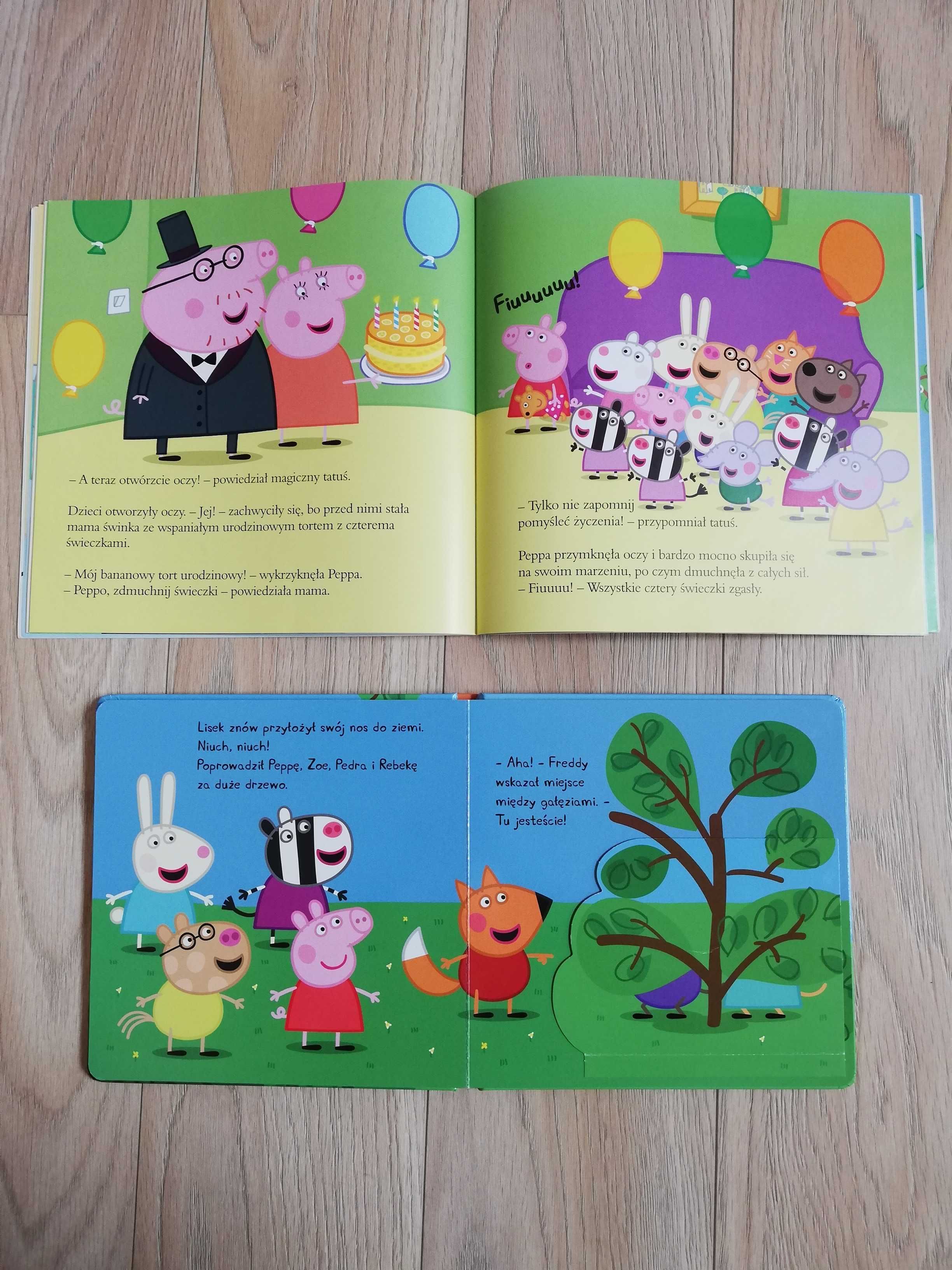 Świnka Peppa Pig gra planszowa Party Time zestaw książeczki książki