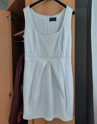 sukienka biała sukienka na ramiączkach prosta sukienka letnia