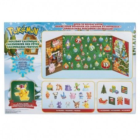 Calendario do advento com 16 figuras Pokemon - Natal