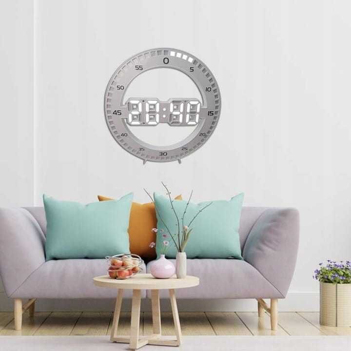 Zegar ścienny LED 3D Cyfrowy DUŻY LOFT DESIGN