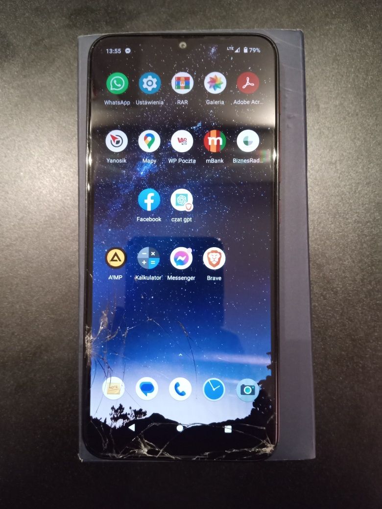 Motorola e7 plus uszkodzony ekran