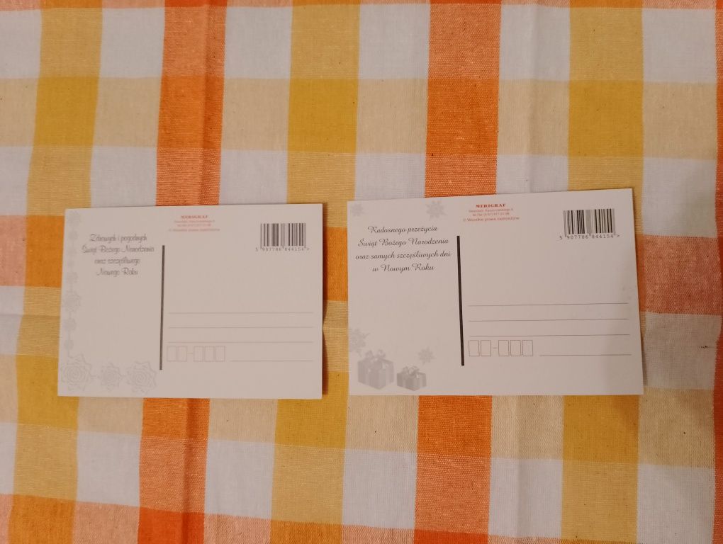 KARTKI świąteczne składane z kopertą, 7 sztuk, Boże Narodzenie, Święta