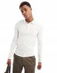 Asos Design 38 M Koszulka Długi Rękaw Polo Fit Bawełniana D482