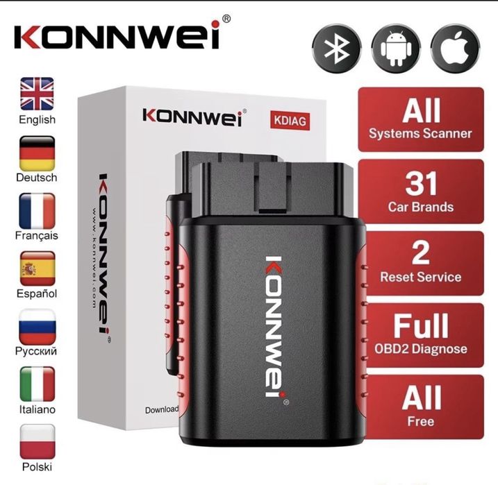 Автосканер OBD 2 Konnwei KDIAG авто діагностика