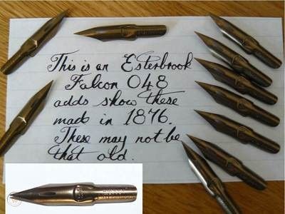 Бронзові пера R.Esterbook&co's Falcon pen 048
