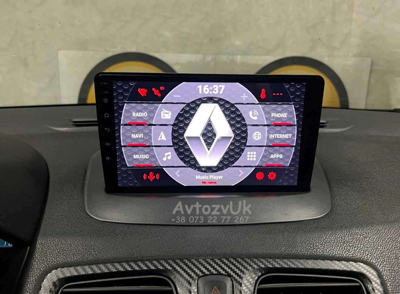 Магнитола RENAULT Megane 3 Fluence Меган 3 Флюенс CarPlay Android 14