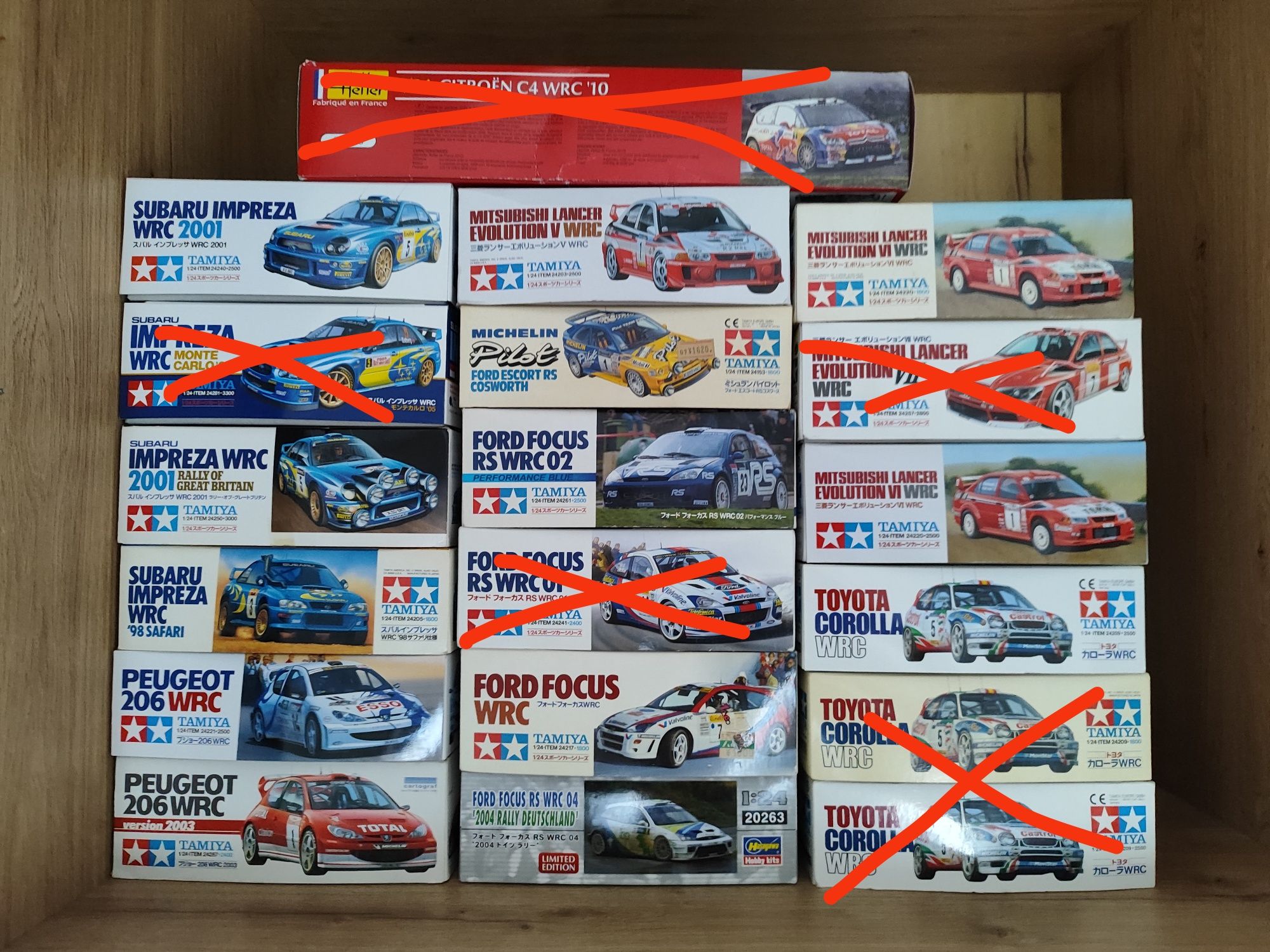 Modele WRC 1/24 do sklejania Tamiya Hasegawa Revell Heller Belkits
