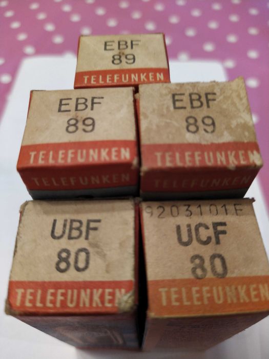 Válvulas Telefunken  EBF89  -  UCF80  - UBF80 novas