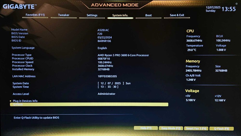 Komputer Gamingowy - Ryzen 5 3600 + 32GB RAM + 1TB NVMe + Windows 11