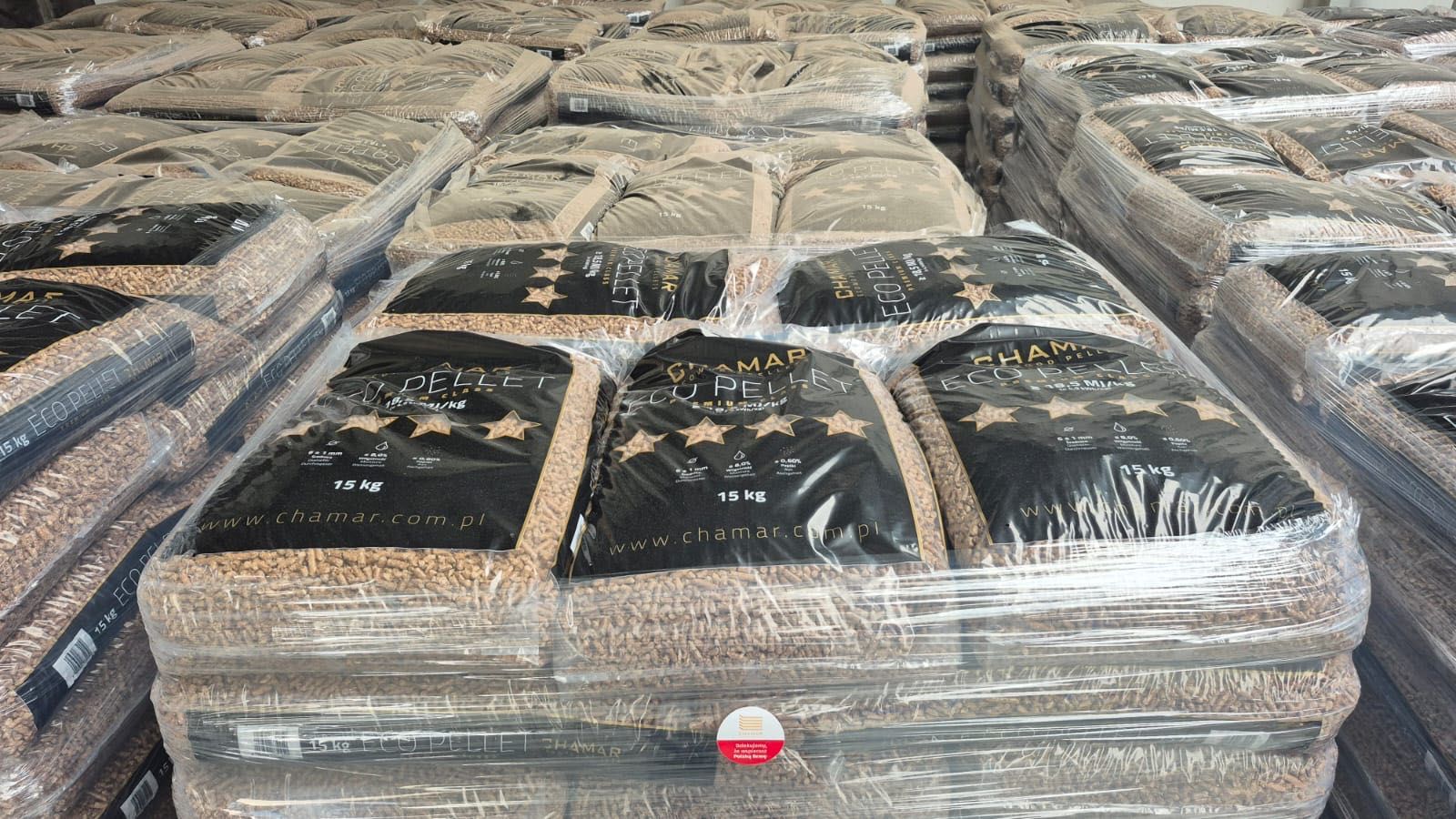 Pellet sosnowy 100% Eco A1 producent CHAMAR PREMIUM DARMOWA DOSTAWA