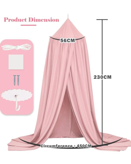 SESAMIS Baldachim do pokoju dziecięcego, baldachim do łóżka, łóżeczko