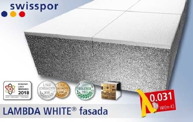 Swisspor styropian grafitowy LAMBDA WHITE FASADA 031 / Dostawa gratis!