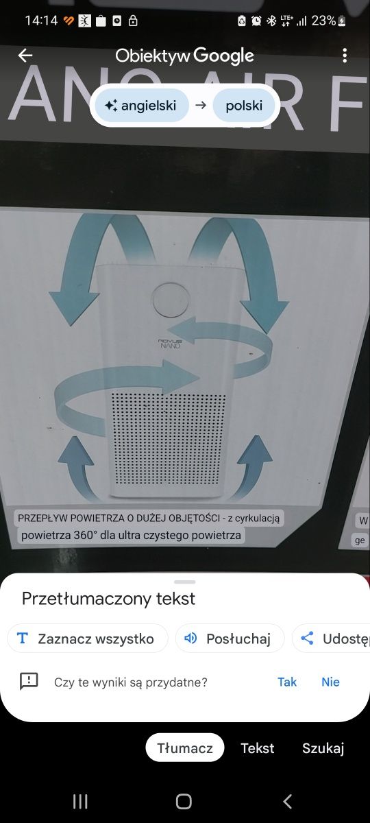 Oczyszczacz powietrza Rovus nano jonizacja uv