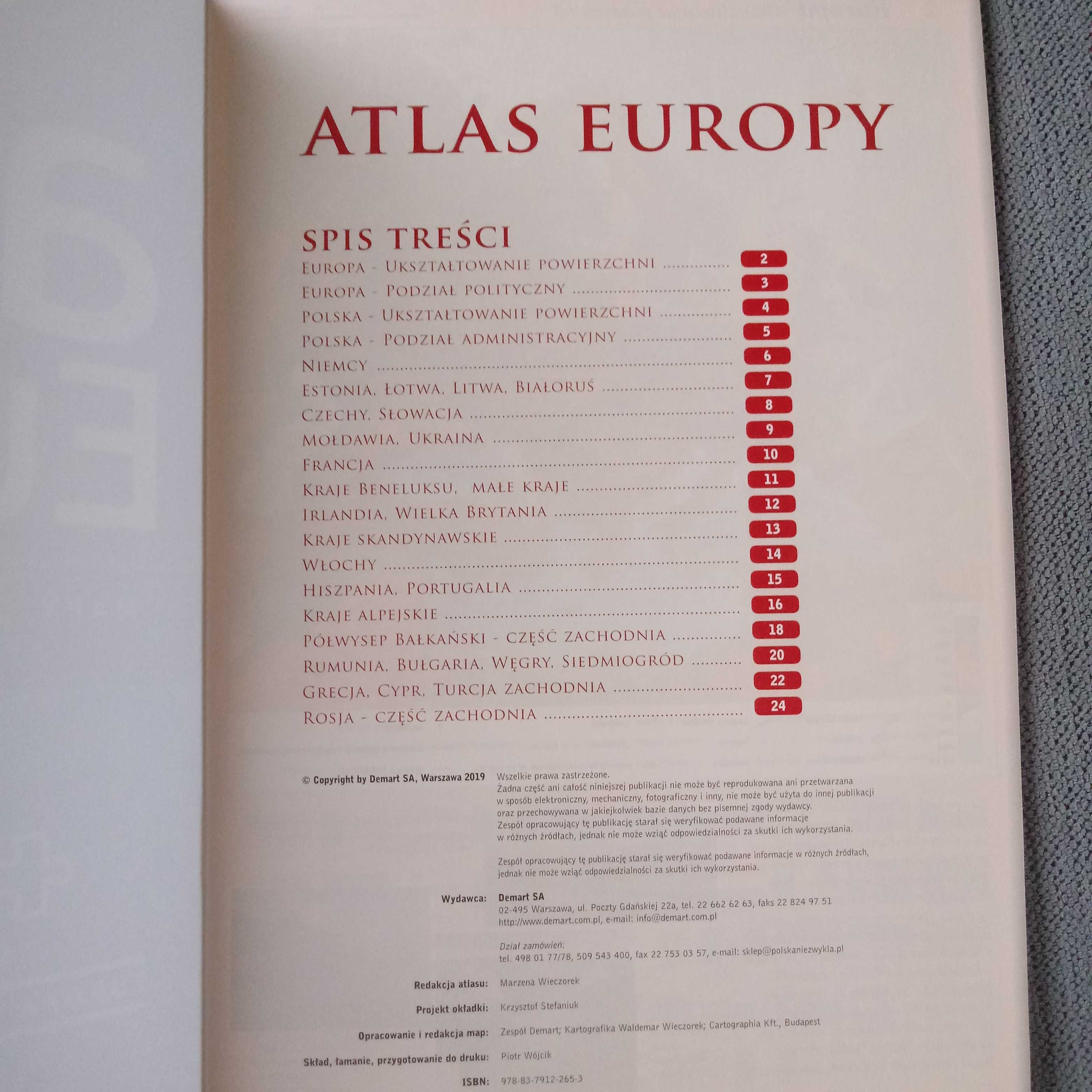 Atlas Europy mapy, fotografie, komentarze