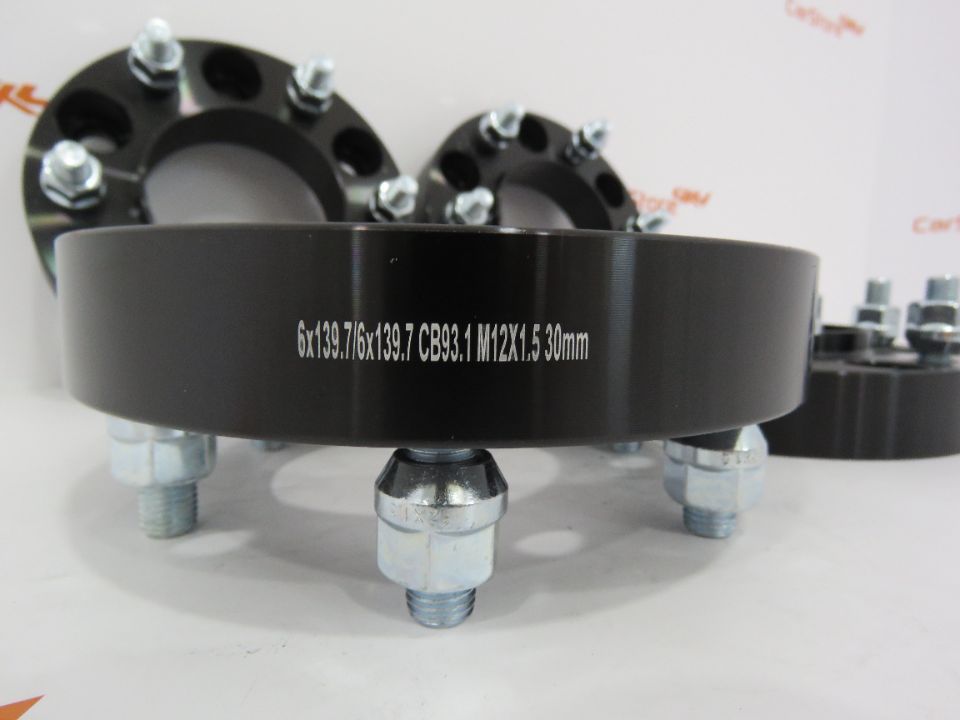 Espaçadores 4x4 30mm Ford Ranger Raptor 6x139.7 93.1 M12x1.5 Pretos