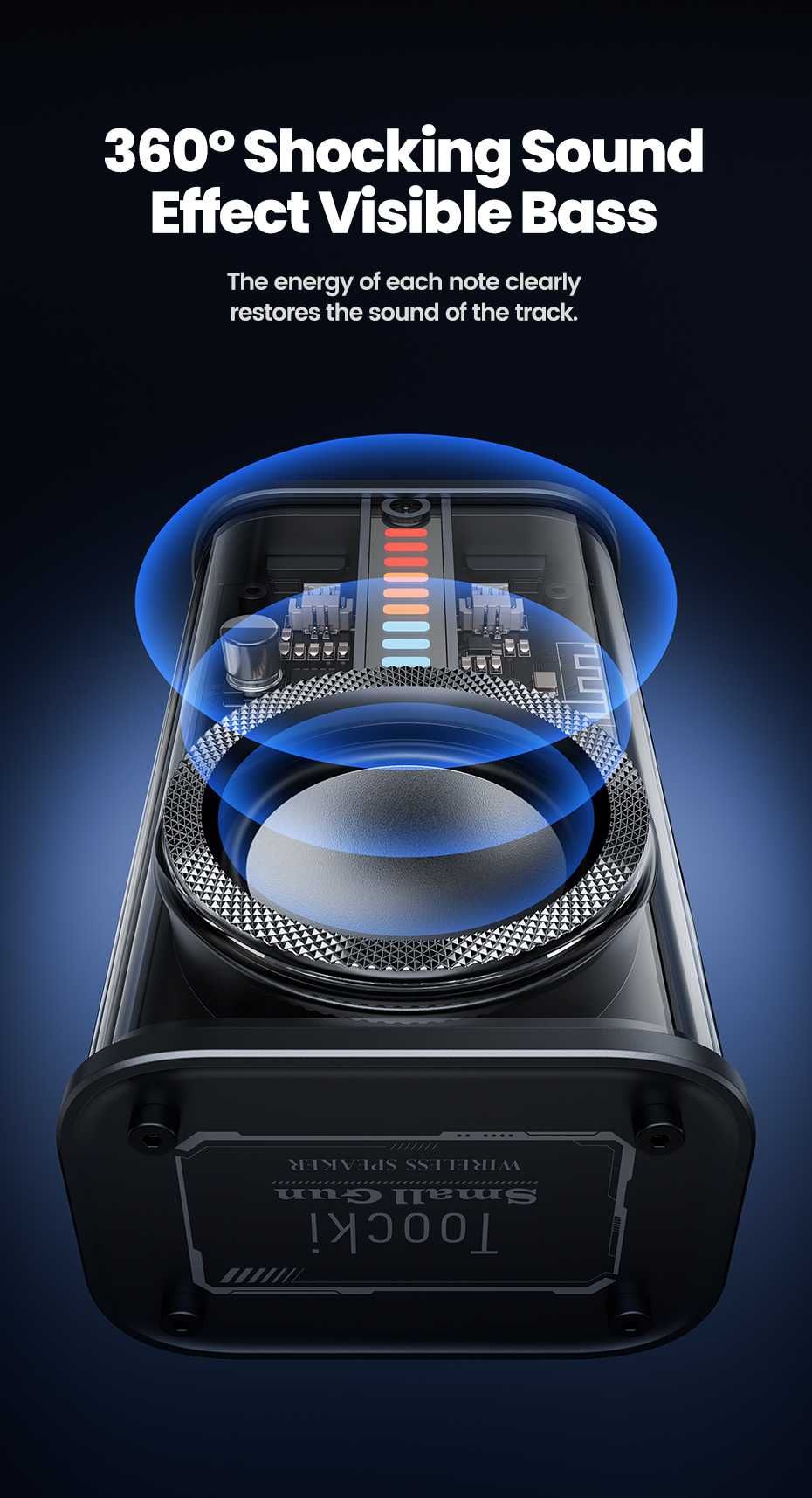 Нові Toocki K07 Bluetooth колонки бездротові 2шт, 2.0 БАС, TWS